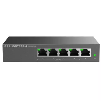 Grandstream GWN7700P Unverwalteter Netzwerk-Switch 5 Ports / 4 PoE-Ausgänge Grandstream GWN7700P Unverwalteter Netzwerk-Switch 5 Ports / 4 PoE-Ausgänge
