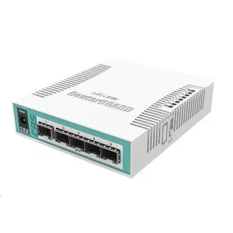 MikroTik Cloud Router Switch CRS106-1C-5S, 400MHz CPU, 128MB RAM, 1xGLAN/SFP, 5xSFP Steckplatz, inkl. L5 Lizenz