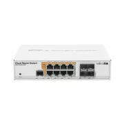 MikroTik Cloud Router Switch CRS112-8P-4S-IN, 400MHz CPU, 128MB RAM, 8xLAN, PoE max. 67W, 4xSFP Steckplatz, inkl. L5 Lizenz