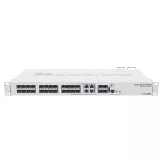 MikroTik Cloud Router Switch CRS328-4C-20S-4S RM, 800MHz CPU, 512MB RAM, 20x SFP, 4x SFP , 4x LAN combo, inkl. L5