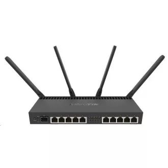 MikroTik RouterBOARDRB RB4011iGS 5HacQ2HnD-IN, Quad-Core 1.4GHz CPU, 1GB RAM, 10xLAN, 1x SFP , Wi-Fi 2.4 5GHz (2033Mbps), L5
