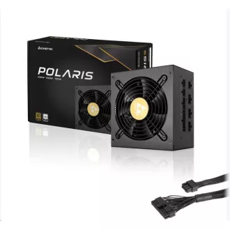 CHIEFTEC Netzteile Polaris Serie, PPS-650FC, 650W, ATX-12V V.2.4, PS2, 12cm Lüfter, Active PFC, Modular, 80  Gold
