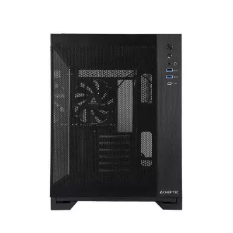 CHIEFTEC VISIO AIR Gehäuse, ATX, 1x USB-C 3.2, 2x USB 3.0, 3x 140mm Lüfter, schwarz
