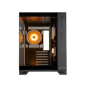 CHIEFTEC VISIO Gehäuse, ATX, 1x USB-C 3.2, 2x USB 3.0, 6x 120mm ARGB Lüfter, schwarz CHIEFTEC VISIO Gehäuse, ATX, 1x USB-C 3.2, 2x USB 3.0, 6x 120mm ARGB Lüfter, schwarz