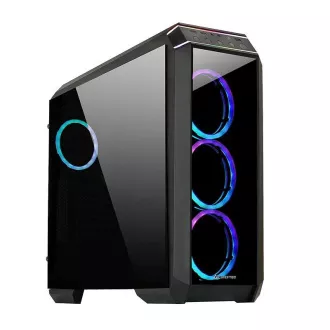 CHIEFTEC Gehäuse STALLION II, ATX, 1x USB-C 3.2, 2x USB 3.1, 1x USB 2.0, 4x 120mm RGB Lüfter, schwarz CHIEFTEC Gehäuse STALLION II, ATX, 1x USB-C 3.2, 2x USB 3.1, 1x USB 2.0, 4x 120mm RGB Lüfter, schwarz