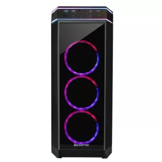 CHIEFTEC Gehäuse STALLION II, ATX, 1x USB-C 3.2, 2x USB 3.1, 1x USB 2.0, 4x 120mm RGB Lüfter, schwarz CHIEFTEC Gehäuse STALLION II, ATX, 1x USB-C 3.2, 2x USB 3.1, 1x USB 2.0, 4x 120mm RGB Lüfter, schwarz