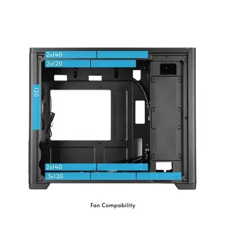 CHIEFTEC Gehäuse BX-MESH, mATX, 1xUSB-C 3.1, 1xUSB 3.1, 1x 120mm Lüfter, schwarz