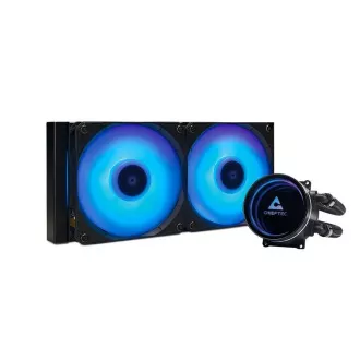 CHIEFTEC Iceberg 240 CPU Wasserkühlung, 2x120mm ARGB, ARGB Wasserblock, LGA1851, AM5, schwarz