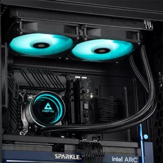 CHIEFTEC Iceberg 240 CPU Wasserkühlung, 2x120mm ARGB, ARGB Wasserblock, LGA1851, AM5, schwarz