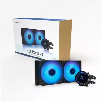 CHIEFTEC Iceberg 240 CPU Wasserkühlung, 2x120mm ARGB, ARGB Wasserblock, LGA1851, AM5, schwarz