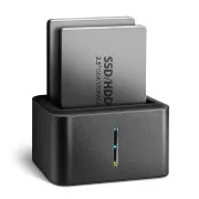 AXAGON ADSA-D25, USB 3.2 Gen 1 - 2x SATA 6G 2.5" SSD/HDD CLONE MINI Docking Station