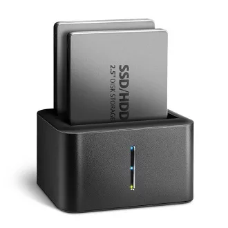 AXAGON ADSA-D25, USB 3.2 Gen 1 - 2x SATA 6G 2.5" SSD/HDD CLONE MINI Docking Station AXAGON ADSA-D25, USB 3.2 Gen 1 - 2x SATA 6G 2.5" SSD/HDD CLONE MINI Docking Station