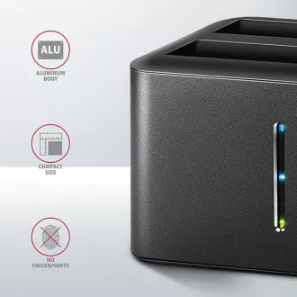 AXAGON ADSA-D25, USB 3.2 Gen 1 - 2x SATA 6G 2.5" SSD/HDD CLONE MINI Docking Station AXAGON ADSA-D25, USB 3.2 Gen 1 - 2x SATA 6G 2.5" SSD/HDD CLONE MINI Docking Station