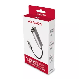 AXAGON ADE-25RC USB-C 3.2 Gen 1 - 2.5 Gigabit Ethernet Netzwerkkarte, Realtek 8156, automatische Installation, grau AXAGON ADE-25RC USB-C 3.2 Gen 1 - 2.5 Gigabit Ethernet Netzwerkkarte, Realtek 8156, automatische Installation, grau