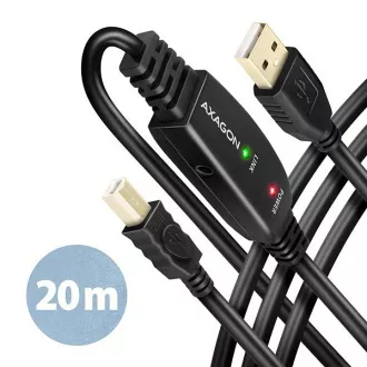 AXAGON ADR-220B, USB 2.0 A-M -> B-M aktives Patchkabel, 20m