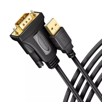 AXAGON ADS-1PQN, USB-A 2.0 - serieller RS-232 DB9-M FTDI Adapter / Kabel 1,5m AXAGON ADS-1PQN, USB-A 2.0 - serieller RS-232 DB9-M FTDI Adapter / Kabel 1,5m