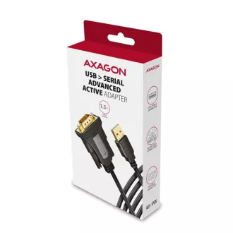 AXAGON ADS-1PQN, USB-A 2.0 - serieller RS-232 DB9-M FTDI Adapter / Kabel 1,5m AXAGON ADS-1PQN, USB-A 2.0 - serieller RS-232 DB9-M FTDI Adapter / Kabel 1,5m