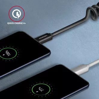 AXAGON BUCM-CM20TB, TWISTER Kabel USB-C <-> USB-C, 1.1m, USB 2.0, PD 60W 3A, ALU, tpe, schwarz