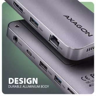 AXAGON HMC-12GM2, USB 10Gbps Hub, 3x USB-A, USB-C, HDMI, DP, RJ-45 GLAN, M.2, SD/mSD, Audio, PD 100W, USB-C Kabel 50cm AXAGON HMC-12GM2, USB 10Gbps Hub, 3x USB-A, USB-C, HDMI, DP, RJ-45 GLAN, M.2, SD/mSD, Audio, PD 100W, USB-C Kabel 50cm