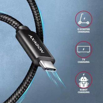 AXAGON BUCM4X-CM10AB NewGEN  Kabel USB-C <-> USB-C, 1m, USB4 Gen 3×2, PD 240W 5A, 8K HD, ALU, Geflecht, schwarz