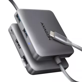 AXAGON HMC-5HL USB 5Gbps Hub, 2x USB-A, HDMI 4k/60Hz, RJ-45 GLAN, PD 100W, USB-C Kabel 20cm AXAGON HMC-5HL USB 5Gbps Hub, 2x USB-A, HDMI 4k/60Hz, RJ-45 GLAN, PD 100W, USB-C Kabel 20cm