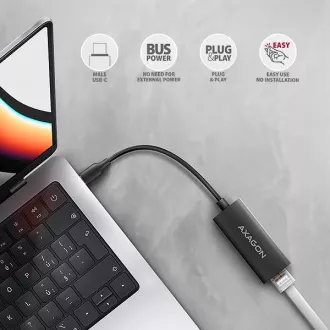 AXAGON ADE-ARC, USB-C 3.2 Gen 1 - Gigabit Ethernet Netzwerkkarte, Realtek 8153, automatische Installation AXAGON ADE-ARC, USB-C 3.2 Gen 1 - Gigabit Ethernet Netzwerkkarte, Realtek 8153, automatische Installation