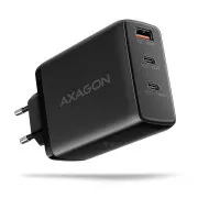 AXAGON ACU-DPQ100, GaN-Netzladegerät 100W, 3x Port (USB-A   dual USB-C), PD3.0/PPS/QC4 /Apple, schwarz
