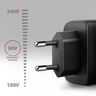 AXAGON ACU-PQ45 GaN Netzladegerät 45W, 2x Anschluss (USB-A USB-C), PD3.0/PPS/QC4 /SFC 2.0/AFC/Apple AXAGON ACU-PQ45 GaN Netzladegerät 45W, 2x Anschluss (USB-A USB-C), PD3.0/PPS/QC4 /SFC 2.0/AFC/Apple