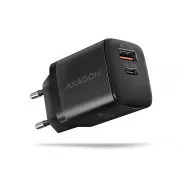 AXAGON ACU-PQ20, 20W Netzladegerät, 2x Port (USB-A   USB-C), PD3.0/PPS/QC4 /AFC/Apple, schwarz