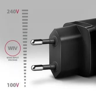 AXAGON ACU-PQ20, 20W Netzladegerät, 2x Port (USB-A USB-C), PD3.0/PPS/QC4 /AFC/Apple, schwarz AXAGON ACU-PQ20, 20W Netzladegerät, 2x Port (USB-A USB-C), PD3.0/PPS/QC4 /AFC/Apple, schwarz