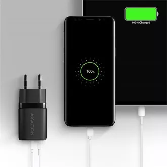 AXAGON ACU-PQ20, 20W Netzladegerät, 2x Port (USB-A USB-C), PD3.0/PPS/QC4 /AFC/Apple, schwarz AXAGON ACU-PQ20, 20W Netzladegerät, 2x Port (USB-A USB-C), PD3.0/PPS/QC4 /AFC/Apple, schwarz