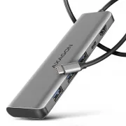 AXAGON HMC-5H, USB 5Gbps Hub, 3x USB-A, HDMI 4k/30Hz, PD 100W, USB-C Kabel 100cm