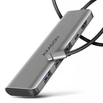 AXAGON HMC-5H, USB 5Gbps Hub, 3x USB-A, HDMI 4k/30Hz, PD 100W, USB-C Kabel 100cm AXAGON HMC-5H, USB 5Gbps Hub, 3x USB-A, HDMI 4k/30Hz, PD 100W, USB-C Kabel 100cm