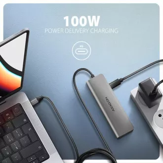 AXAGON HMC-5H, USB 5Gbps Hub, 3x USB-A, HDMI 4k/30Hz, PD 100W, USB-C Kabel 100cm AXAGON HMC-5H, USB 5Gbps Hub, 3x USB-A, HDMI 4k/30Hz, PD 100W, USB-C Kabel 100cm