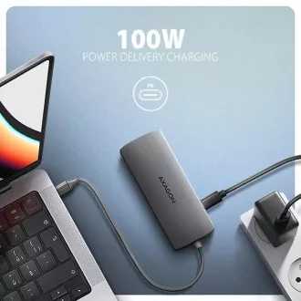 AXAGON HMC-8HLSA, USB 5Gbps Hub, 3x USB-A, HDMI 4k/60Hz, RJ-45 GLAN, SD/microSD, Audio, PD 100W, USB-C Kabel 20cm AXAGON HMC-8HLSA, USB 5Gbps Hub, 3x USB-A, HDMI 4k/60Hz, RJ-45 GLAN, SD/microSD, Audio, PD 100W, USB-C Kabel 20cm