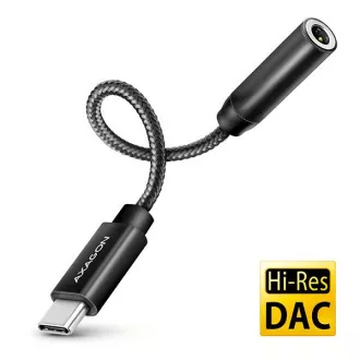 AXAGON ADA-HC, USB-C auf 3,5mm Klinke - Hi-Res DAC Audio Adapter, 384kHz/32bit, Stereo