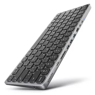 AXAGON HMC-KB-CS, USB 5Gbps Hub mit CZ/SK Tastatur, HDMI 4K/60Hz, 3x USB-A, SD/mSD, Audio, PD 100W, USB-C Kabel 60cm