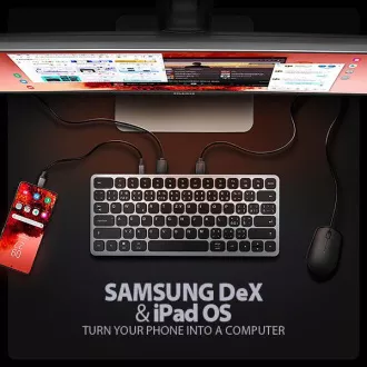 AXAGON HMC-KB-CS, USB 5Gbps Hub mit CZ/SK Tastatur, HDMI 4K/60Hz, 3x USB-A, SD/mSD, Audio, PD 100W, USB-C Kabel 60cm