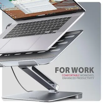 AXAGON HMC-STND, Ständer für 10"-17" Laptops, USB 5Gbps Hub, 3x USB-A, HDMI 4k/60Hz, RJ-45, PD 100W, USB-C Kabel 60cm - Gebraucht