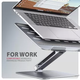 AXAGON STND-LQ Aluminium HQ Laptop-Ständer 10"-17.3" höhen- und winkelverstellbar, grau
