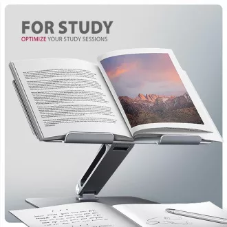 AXAGON STND-LQ Aluminium HQ Laptop-Ständer 10"-17.3" höhen- und winkelverstellbar, grau