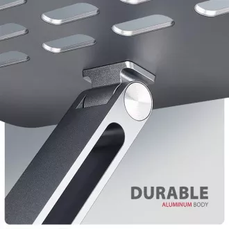 AXAGON STND-LQ Aluminium HQ Laptop-Ständer 10"-17.3" höhen- und winkelverstellbar, grau