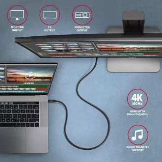 AXAGON BUCM32-CM15AB, SPEED Kabel USB-C <-> USB-C, 1.5m, USB 20Gbps, PD 100W 5A, 4K HD, ALU, Geflecht, schwarz AXAGON BUCM32-CM15AB, SPEED Kabel USB-C <-> USB-C, 1.5m, USB 20Gbps, PD 100W 5A, 4K HD, ALU, Geflecht, schwarz