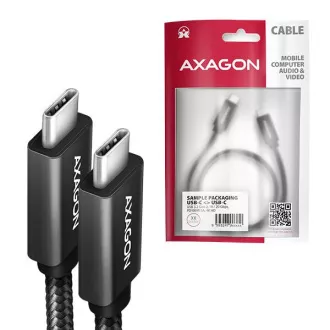 AXAGON BUCM32-CM15AB, SPEED Kabel USB-C <-> USB-C, 1.5m, USB 20Gbps, PD 100W 5A, 4K HD, ALU, Geflecht, schwarz AXAGON BUCM32-CM15AB, SPEED Kabel USB-C <-> USB-C, 1.5m, USB 20Gbps, PD 100W 5A, 4K HD, ALU, Geflecht, schwarz