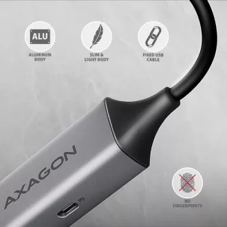 AXAGON ADE-TXPD, USB-C 3.2 Gen 1 - Gigabit Ethernet Netzwerkkarte, Asix AX88179, PD 100W, automatische Installation AXAGON ADE-TXPD, USB-C 3.2 Gen 1 - Gigabit Ethernet Netzwerkkarte, Asix AX88179, PD 100W, automatische Installation