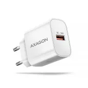 AXAGON ACU-QC18W, 18W Netzladegerät, 1x USB-A Anschluss, QC3.0/AFC/Apple, weiß