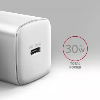 AXAGON ACU-PD30W, Ladegerät 30W, 1x USB-C Anschluss, PD3.0/PPS/QC4 /SFC/AFC/Apple, weiß AXAGON ACU-PD30W, Ladegerät 30W, 1x USB-C Anschluss, PD3.0/PPS/QC4 /SFC/AFC/Apple, weiß