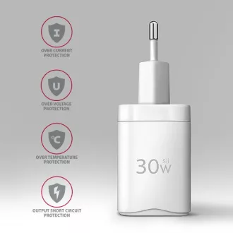 AXAGON ACU-PD30W, Ladegerät 30W, 1x USB-C Anschluss, PD3.0/PPS/QC4 /SFC/AFC/Apple, weiß AXAGON ACU-PD30W, Ladegerät 30W, 1x USB-C Anschluss, PD3.0/PPS/QC4 /SFC/AFC/Apple, weiß