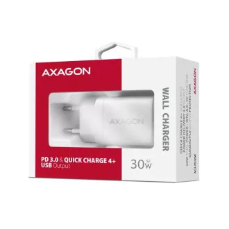 AXAGON ACU-PD30W, Ladegerät 30W, 1x USB-C Anschluss, PD3.0/PPS/QC4 /SFC/AFC/Apple, weiß AXAGON ACU-PD30W, Ladegerät 30W, 1x USB-C Anschluss, PD3.0/PPS/QC4 /SFC/AFC/Apple, weiß