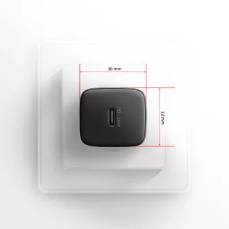 AXAGON ACU-PD20, 20W Netzladegerät, 1x USB-C Anschluss, PD3.0/PPS/QC4 /AFC/Apple, schwarz
